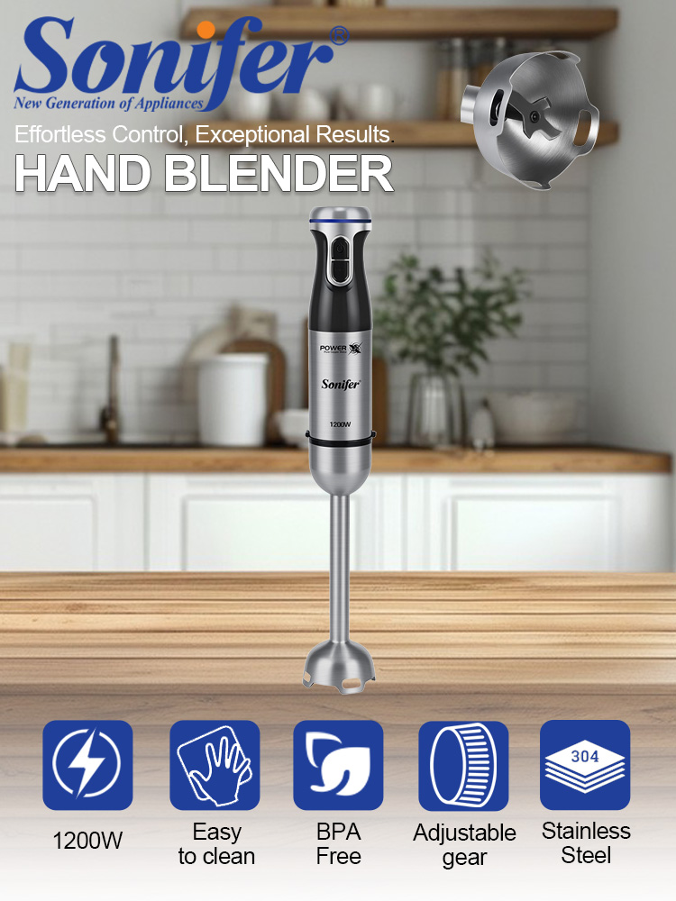 Meal Prep Smoothies - Hand Blender Sonifer SF-8180 1200W Immersion