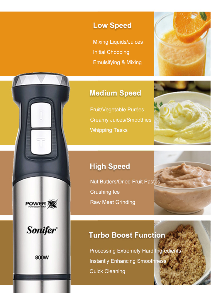 Hand Blender Sonifer SF-8171S  - đánh giá và giá Meal Prep Smoothies