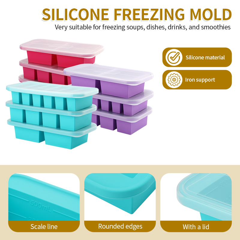 Silicone Freezer Trays with Li - đánh giá và giá Meal Prep Smoothies