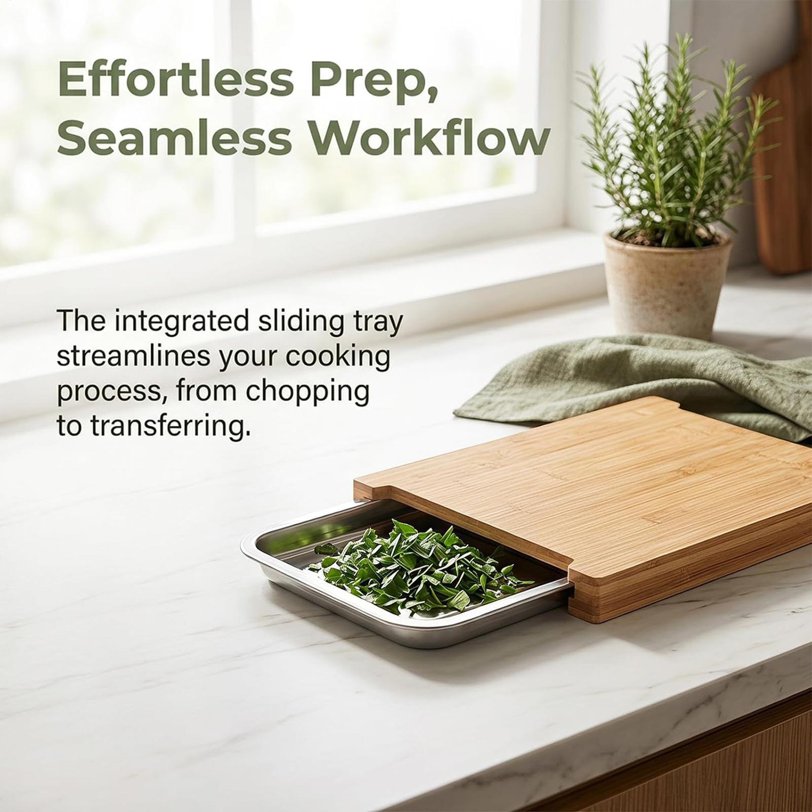 Wooden Cutting Board Non-Slip  - đánh giá và giá Meal Prep Cutting