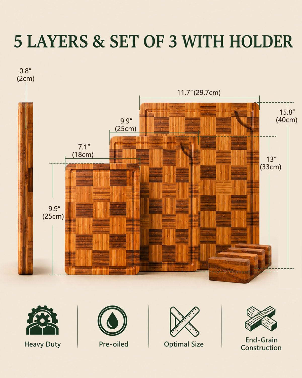 Checkered Cutting Board Set wi - đánh giá và giá Meal Prep Cutting
