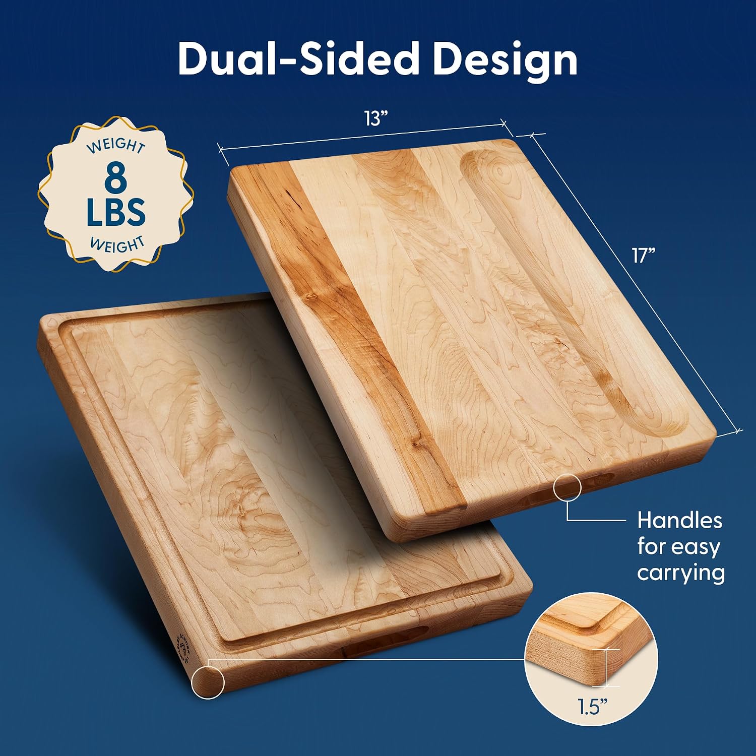 Hard Maple Wood Cutting Board, - đánh giá và giá Meal Prep Cutting