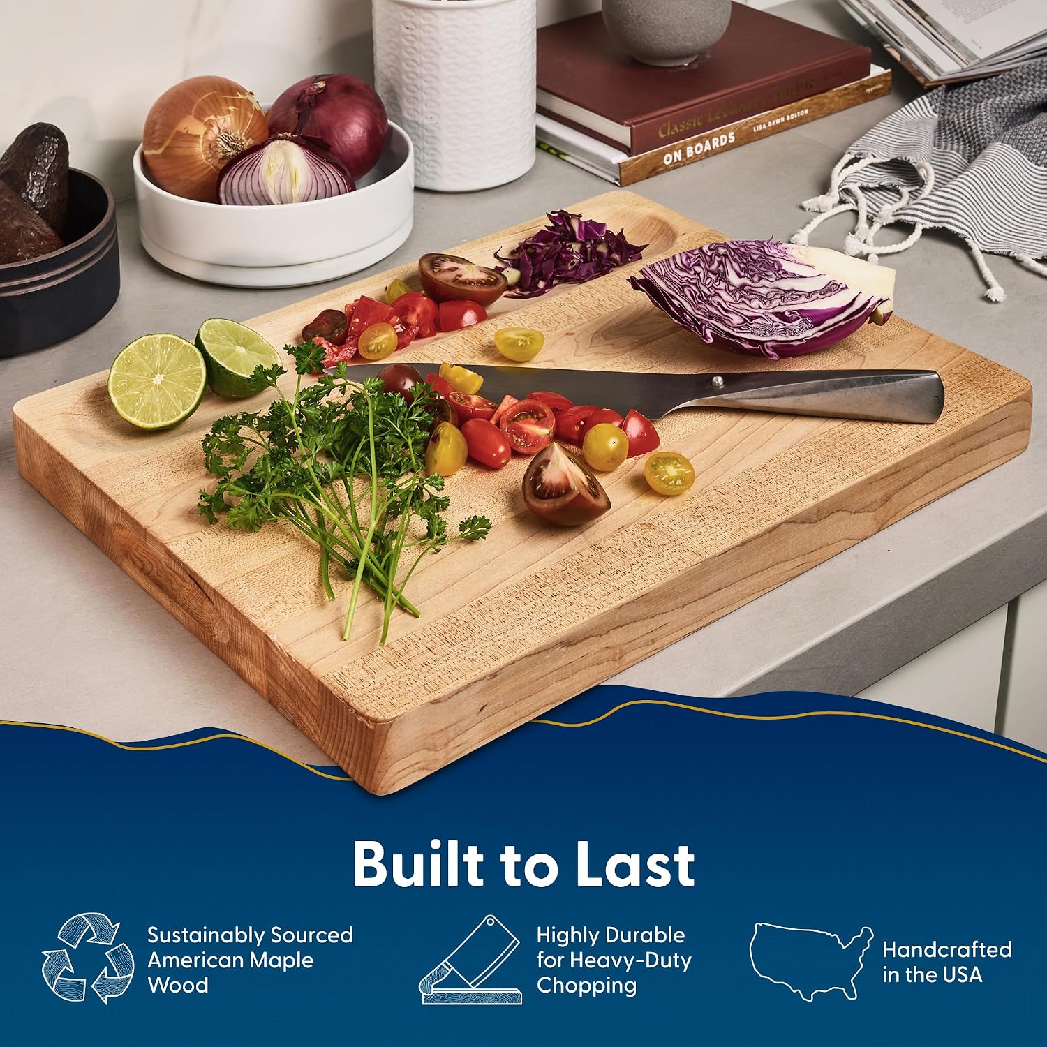Hard Maple Wood Cutting Board, - đánh giá và giá Meal Prep Cutting